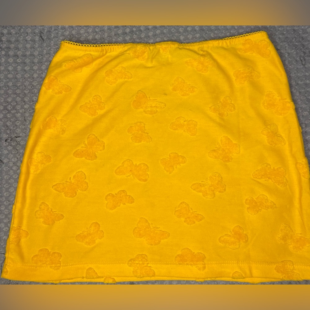 Pacsun yellow orange mini skirt